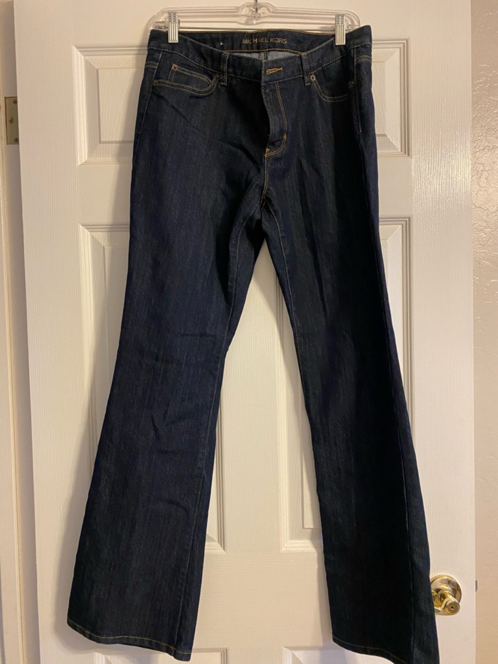 Michael Kors Women's Straight Leg Jeans in Deep Indigo